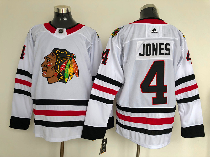 Men's Chicago Blackhawks Seth Jones #4 White Breakaway Jersey